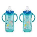 NUK Large Learner Cup, 10oz, 2 Pack, 8+ Months, Blue Teal