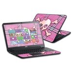 MightySkins Skin Compatible with Dell Inspiron 15 i15RV Laptop 15.6" (Released 2013) wrap Sticker Skins Pink Bow Skull