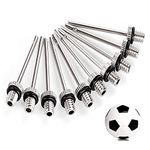 iJiZuo 10 Pack Stainless Steel Inflator Ball Pump Needle, Ball Needle with Side Holes, Ball Inflation Needle, Pump Needle for Inflating Sports Balls, Football, Basketball, Rugby Balls