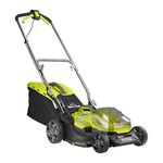 RYOBI 18V Brushless Mower - cuts 37cm - Without Battery or Charger - RY18LMX37A-0, Black/Green