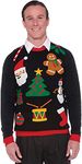 Forum Novelties Adult Everything Ugly Christmas Sweater, Black, Medium