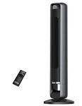 PARIS RHÔNE Tower Fan, 42”90° Oscillating Fan, DC Motor with 25dB, 12 Speeds, 4 Modes, Night Light, 12H Timer, LED Display, Quiet Cooling Bladeless Fan with Remote for Bedroom Living Room & Office
