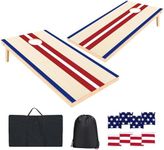 Classic Cornhole Set 4' x 2' or 3' x 2'Corn Hole Set with 8 Bean Bags, 2 Corn Hole Boards for Adults, Lawn, Yard, Outdoor Cornhole Boards Bean Bag Toss Game with Carrying Bag