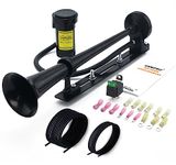 GAMPRO 160021 Air Horn for Truck Boats Car for 12V 150DB Super Loud Train Horns Kit with bracket