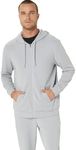 ASICS Men's Sweat Full Zip Hoodie Training Apparel, L, Piedmont Grey