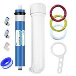 Huining Reverse Osmosis Membrane RO Membrane Housing Kit with 1/4 Quick Connector,Check valve,Water Pipe,Wrench Whole Set for Residential Household Hospital Water Filtration System (75GPD)