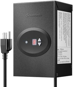 DEWENWILS 120W Low Voltage Landscape Transformer, Outdoor Transformer with Timer and Photocell Sensor, 120V AC to 12V AC, Weatherproof, for LED Lighting, Spotlight, Pathway Light, ETL Listed