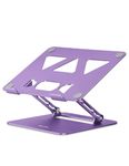 Aoviho Adjustable Laptop Stand for Desk,Portable Laptop Stand Holder and Riser,Foldable Aluminum Notebook Computer Stands for MacBook Air Pro HP Lenovo Dell Samsung Chromebook, 10-15.6 inch (Purple)