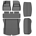 2023 Tesla Model 3 Floor Mats Custom Fit All Weather TPE Cargo Liner Cargo Trunk Accessories (for 2023 Tesla Model 3 Listed Models Only) (2023 Model 3 Full Floor Mat Kit)