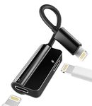 Iphone Headphone Splitter Audio Charge Dongle Adapter 2in1 Dual Lightning Jack Converter Charger AUX Cable Apple MFI Music Earbud Cord Adaptador Para for 13 12 11 Pro Max Mini Xs Se 7 X Xr 8 Plus Ipad