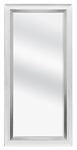 MCS Beveled Leaner Mirror (66901) White Woodgrain and Silver