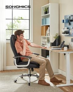 SONGMICS Office Chair – Ergonomic Desk Chair, Ink Black