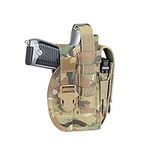 EXCELLENT ELITE SPANKER Tactical Adjustable Molle Pistol Holster Universal Pistol Holster Glock Holster for M1911 G17 G18 G19 G26 G34 XD-45acp CZ P-10C (MCP)