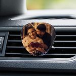 Custom Crystals Car Air Vent Clip with Photo Personalized Picture Car Air Freshener Clips Interior Car Accessories Decoration for Women Men