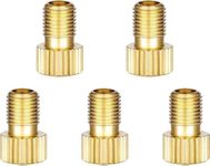 MMOBIEL 5 x Presta to Schrader Valve Adaptors for Bike and Car Valves for Inflating Bike Tire