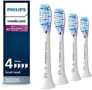 Philips Sonicare Genuine G3 Premium Gum Care Replacement Toothbrush Heads, 4 Brush Heads, White, HX9054/65