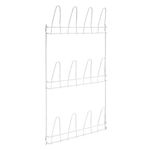 Metaltex Penny - 36611214080 - Wall-Mounted Shoe Rack - 6 Pairs - Metal - White - 40x6x77.5cm