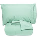 Sweet Home Collection Thread Count 4 Piece Sheet Set, Mint, Full