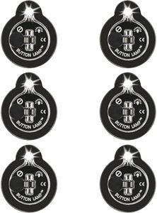 BUTTON LAMP Adhesive LEDs Light Package - Lightweight, Ultra Small, Ultra Bright LED Utility Lights - 6 Pack (BL-6885)