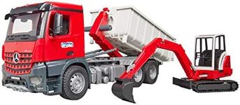 Mb Arocs Truck with Roll-Off- Container and Schaeff Mini Excavator