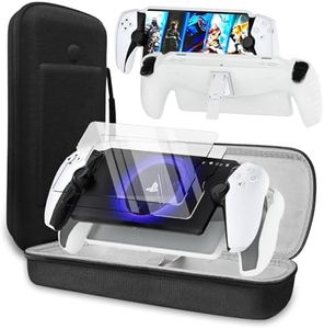 QUAGGY 3-in-1 Accessoris Kit Compatible with Playstation Portal, EVA Carrying Case for PS Portal with Silicone Protective case, 2 Pack Screen Protectors,Protective Shell Portable Travel Handbag(white)