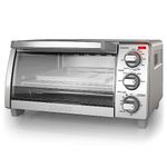 BLACK+DECKER™ Natural Convection 4-Slice Toaster Oven, Stainless Steel, Bake, Broil, Toast, Keep Warm Cooking Functions