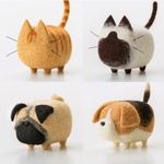 Truslin Needle Felting Kit, DIY Crafts for Adults Women, Hobby Kit with Felting Supplies,Felting Needles, Felting Wool and Tools for Beginners, Adult Craft Kits, Faceless Cat and Dog 4pcs