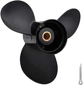 JSPROP OEM Upgrade Aluminum Boat Propeller Fit BRP Johnson Evinrude OMC Stern Drive 15-35 HP 14 Spline Tooth RH (10.1X13)