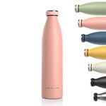 LARS NYSØM Stainless Steel Insulated Water Bottle 12oz 17oz 25oz 34oz 51oz | BPA-Free Insulated Thermo Flask for Hot and Cold Beverages | Leakproof Drinking Bottle