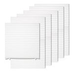 MYshade 6 Pack Temporary Blackout Paper Shades for Windows,Paper Pleated Blinds with Adhesive,No Tools No Drilling Free Cut Size Paper Room Darkening Shades(White, 36" W x 72" H)