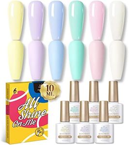 BORN PRETTY Smalto Semipermanente per Unghie Gel Pastello 6pzs Set in Gel UV LED 10 ml, Durevole, Primavera Estate Verde Giallo Blu Rosa Viola Regalo, 6pz Kit Smalti per Unghie Macaron
