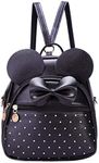 KL928 Girls Bowknot Polka Dot Cute Mini Backpack Small Daypacks Convertible Shoulder Bag Purse for Women