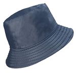 TOSKATOK Ladies Womens Showerproof Rainyday Bucket Festival Hat with Fleece Lining-Navy