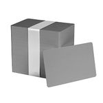 Pack of 100 Grey CR80 PVC Cards | 30 mil by easyIDea