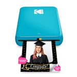 KODAK Step Instant Photo Printer with Bluetooth/NFC, Zink Technology & KODAK App for iOS & Android (Blue) Prints 2x3” Sticky-Back Photos.