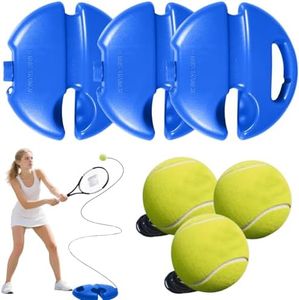 lulupureclean Tennis Trainer Ball with String Set, 2026 Upgrade Tennis Practice Kit for Home, Portable Tennis Rebounder for Outdoor Backyard, Solo Tennis Trainer for Beginners (3)