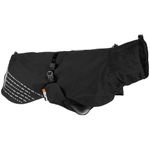 Non-stop dogwear Fjord raincoat, Waterproof Dog Rain Jacket, Adjustable and Breathable with Reflective, Leash Openings and Leg Straps, Black for Medium Dogs, size 60