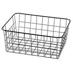 TEERFU Wire Storage Basket Bins Organizer,Large Metal Wire Basket Freezer Storage Organizer Bins with Handles for Kitchen Cabinets, Pantry, Closets, Bedrooms, Bathrooms,Freezer,28.5x22x12cm