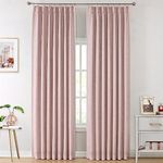 Vision Home Pink Total Blackout Curtains Pinch Pleated Room Darkening Window Panels 95 inch for Girls Bedroom Living Room Thermal Insulated Pinch Pleat Pink Drapes with Hooks Backtabs 40" Wx95 Lx2