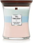 WoodWick Medium Hourglass Candle, Oceanic - Premium Soy Blend Wax, Pluswick Innovation Wood Wick, Made in USA, Multicolor, 9.7 oz.