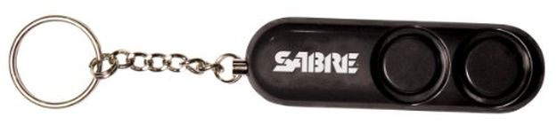 Sabre Unisex Adult Casual Personal Alarm With Key Ring, 120dB Audible Up To 1,280 Feet (390 Meters), Simple Operation, Reusable, Black, 1 X 0.5 X 5.75 US