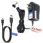 T-Power 6.6 Feet Ac Adapter Compatible with 9V AGPtEK SC28 Mini Receipt Wireless Bluetooth Pocket Photo Mobile Android iOS Thermal Receipt POS Printer 58MM + Data Cable Charger Power Supply