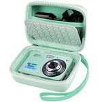 Carrying & Protective Case for Digital Camera, AbergBest 21 Mega Pixels 2.7" LCD Rechargeable HD/Kodak Pixpro/Canon PowerShot ELPH 180/190 / Sony DSCW800 / DSCW830 Cameras for Travel - Light Green