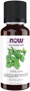 Now Foods, Peppermint, 100% Puro, 30ml, Probado en Laboratorio, Alta Concentración, Aromaterapia, Aceite Esencial, Sin Gluten, Sin Soja