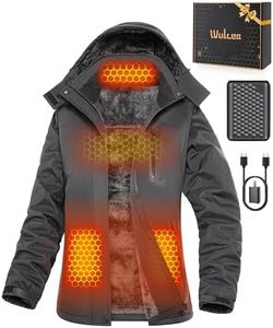 Women Graphene Heated Jacket Electric Warming Coat Girl Friend Happy Birthday Gifts 16th 18th 19th 20th 21th 30th 35th Year Old Present Winter Rain Raincoat Long Windbreaker Softshell Fleece Lined