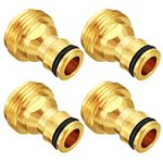 Joyway 5Pcs 3/4" Male Brass Garden Water Hose Pipe Faucet Nozzle Quick Connect Adapter