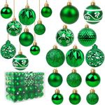 Artmag Christmas Ornaments Set, 100 pcs Christmas Tree Decorations Set Shatterproof Christmas Balls Ornaments for Wedding Holiday Christmas Decorations Indoor and Outdoor (Green)