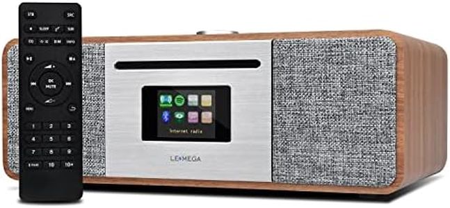 LEMEGA MSY5P Internet Radio,Spotify HiFi,Bluetooth Stereo System for Home with CD Player,FM Radio, Acoustic Wood Cabinet,AUX & USB Input,40 Presets, OKTIV APP & Remote Control