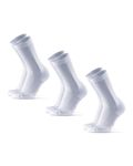 DANISH ENDURANCE 3 Pack Cushioned Running Socks for Long Distances, Crew Length, Anti-Blister for Men & Women White 9-12