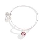 Alex and Ani Birthstones Expandable Bangle for Women, Birthday Crystal Charms, Shiny Finish, 2 to 3.5 in, One Size, Brass